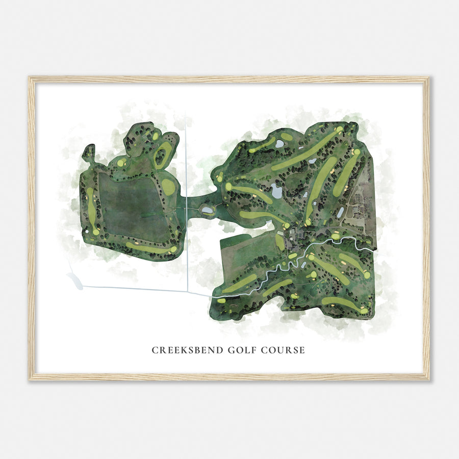 Print of Creeksbend Golf Course Classic Map