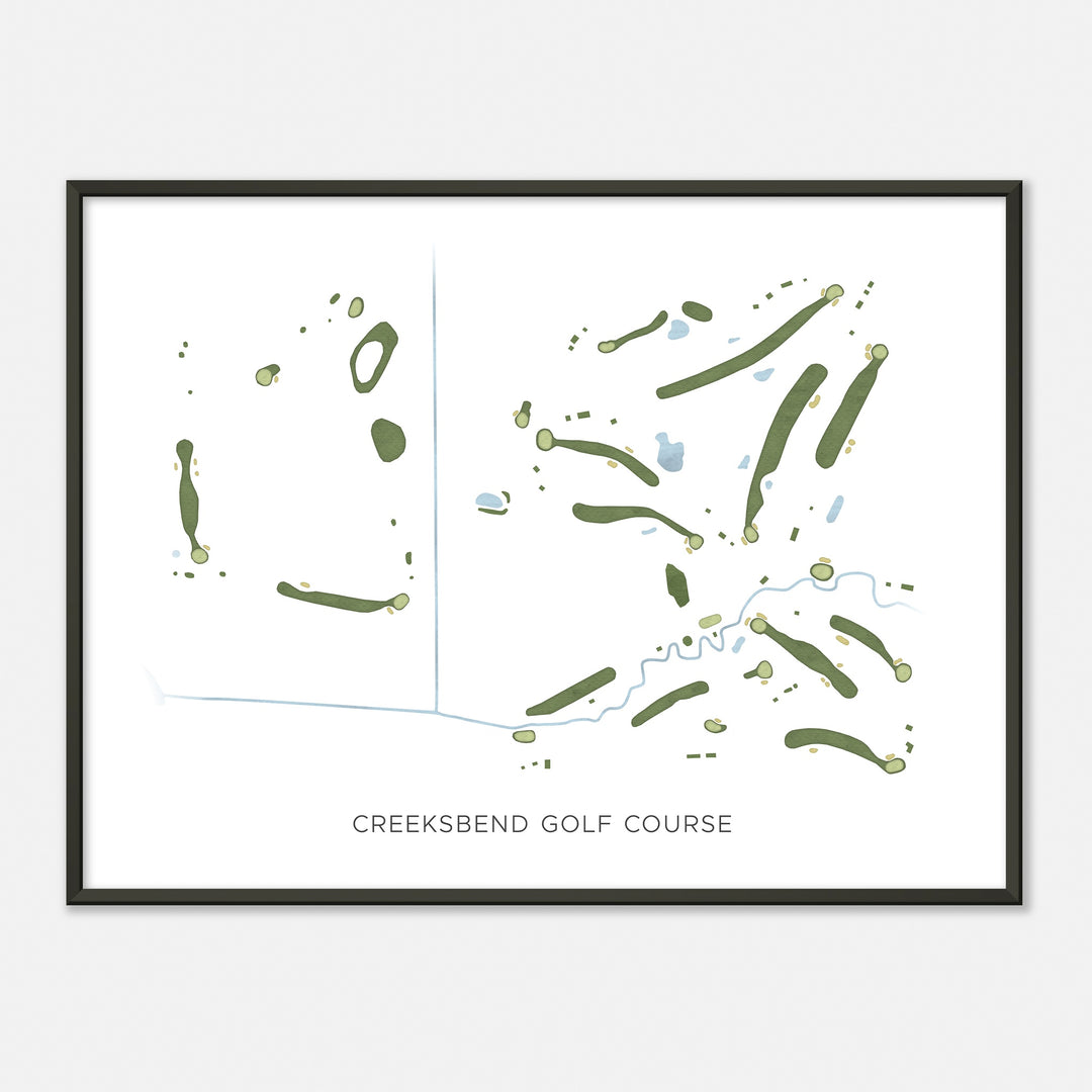 Print of Creeksbend Golf Course Modern Map