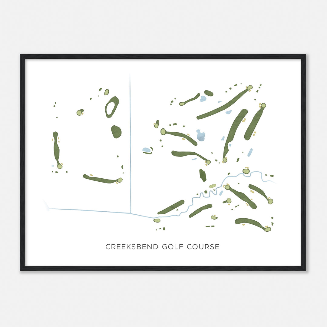 Print of Creeksbend Golf Course Modern Map