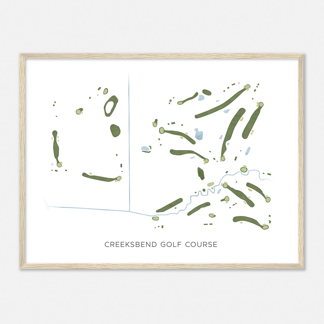 Print of Creeksbend Golf Course Modern Map