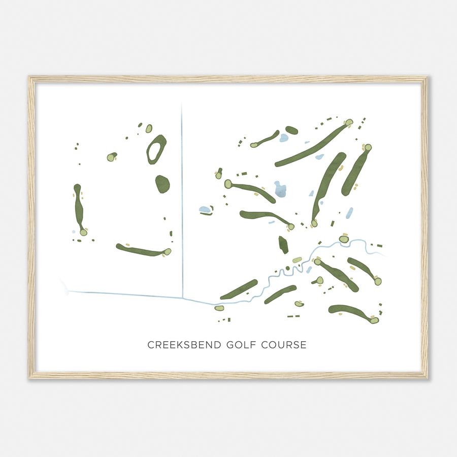 Print of Creeksbend Golf Course Modern Map