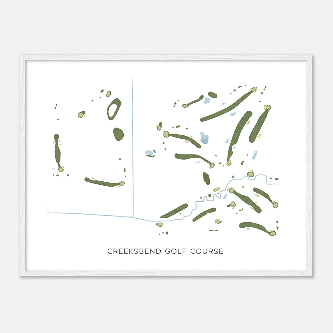 Print of Creeksbend Golf Course Modern Map