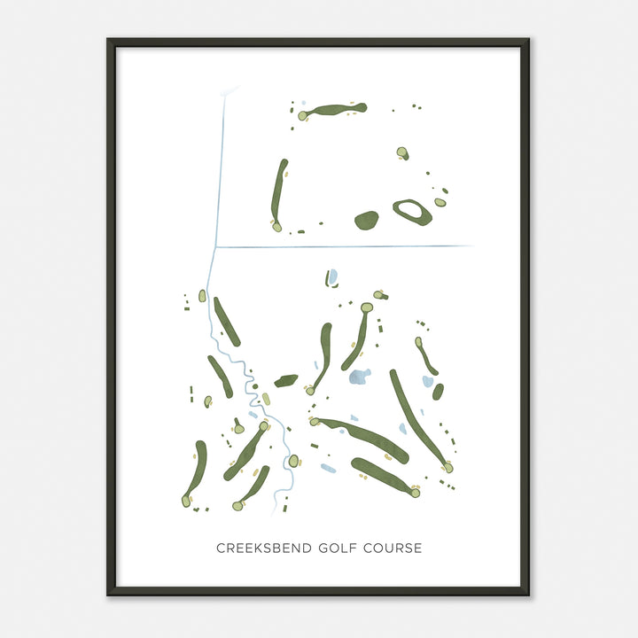 Print of Creeksbend Golf Course Modern Map