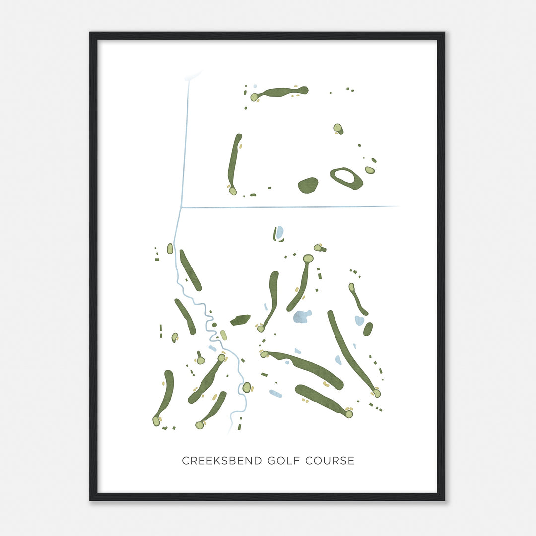 Print of Creeksbend Golf Course Modern Map