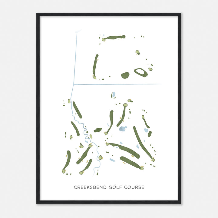 Print of Creeksbend Golf Course Modern Map