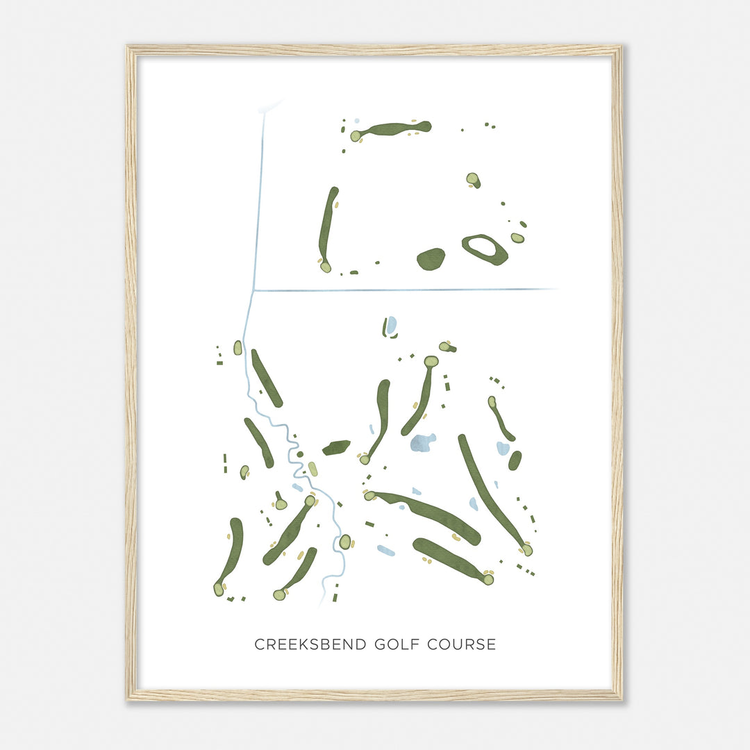 Print of Creeksbend Golf Course Modern Map