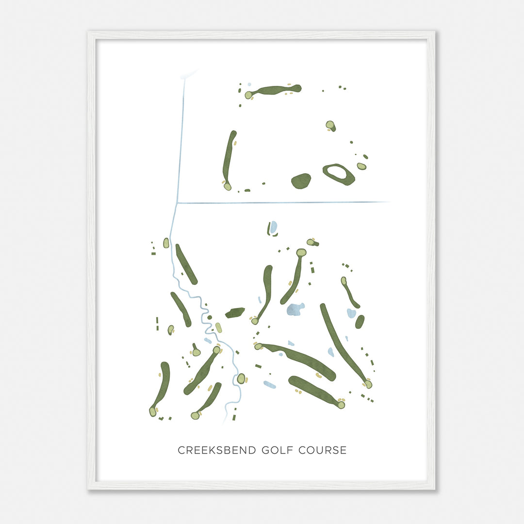 Print of Creeksbend Golf Course Modern Map