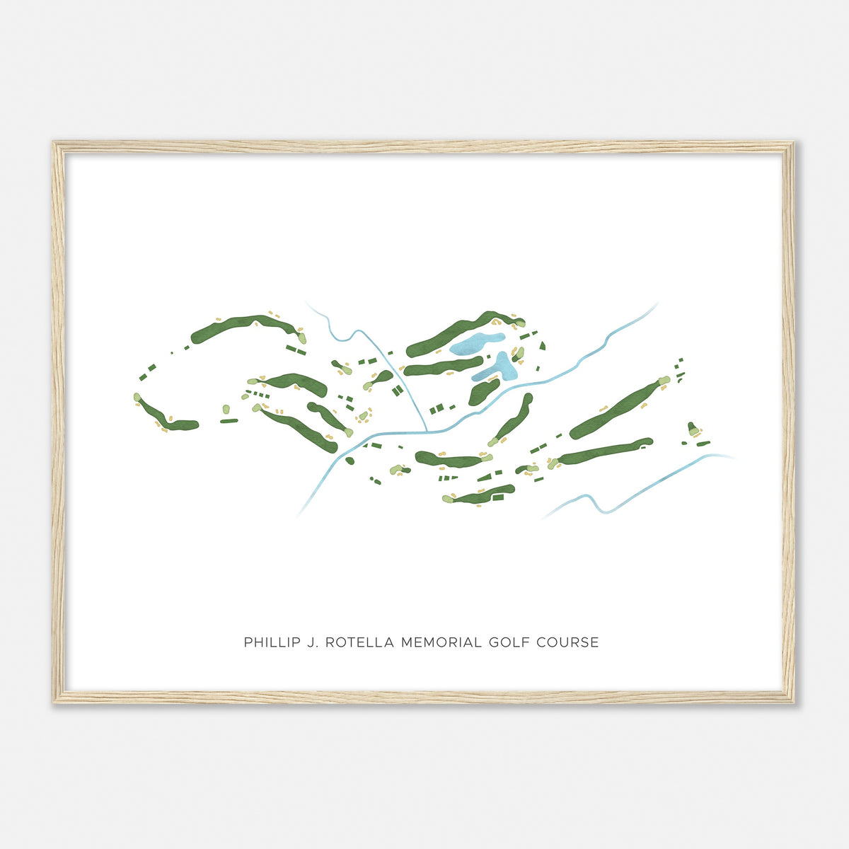 Print of Phillip J. Rotella Memorial Golf Course Modern Map