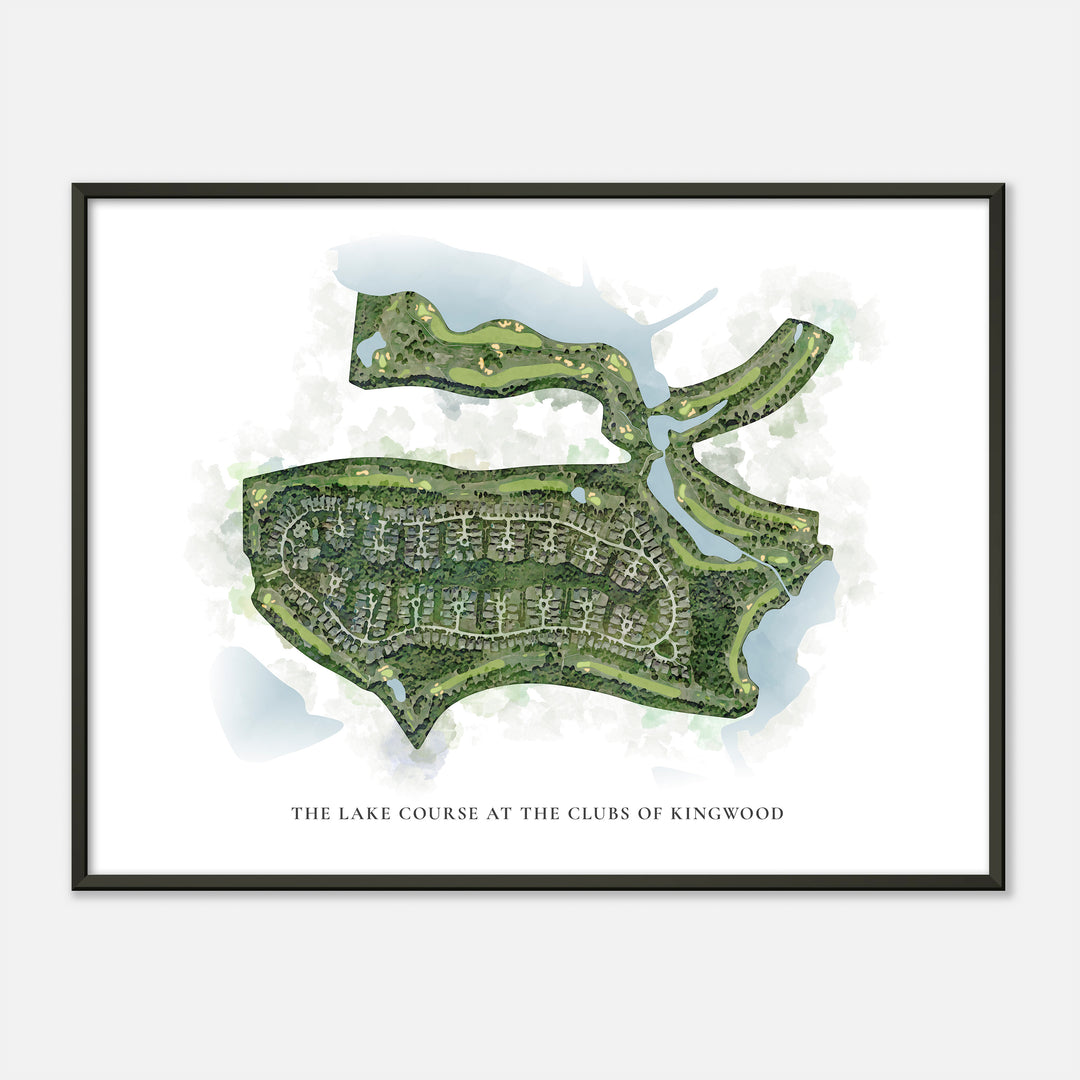 Print of The Lake Course At The Clubs Of Kingwood Classic Map