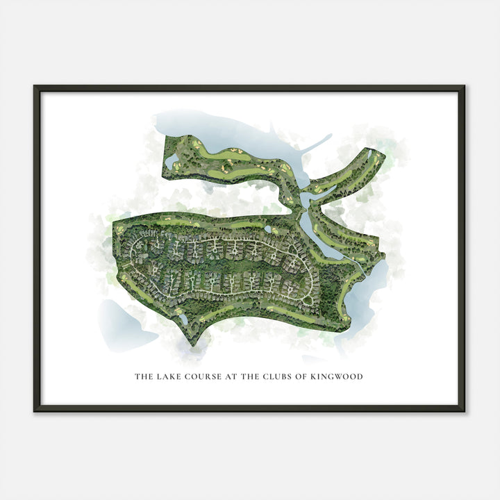 Print of The Lake Course At The Clubs Of Kingwood Classic Map