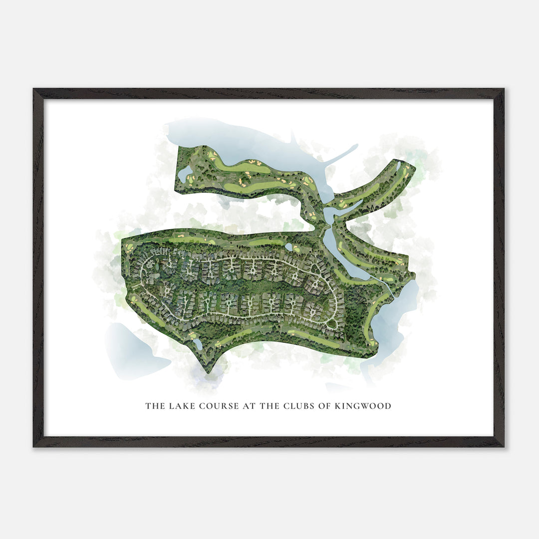 Print of The Lake Course At The Clubs Of Kingwood Classic Map