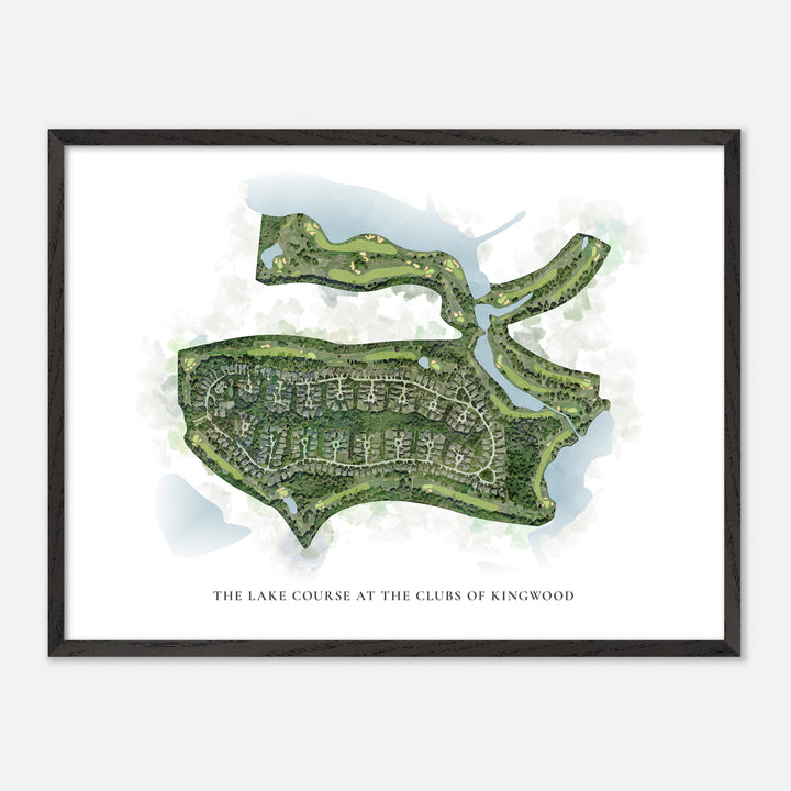 Print of The Lake Course At The Clubs Of Kingwood Classic Map