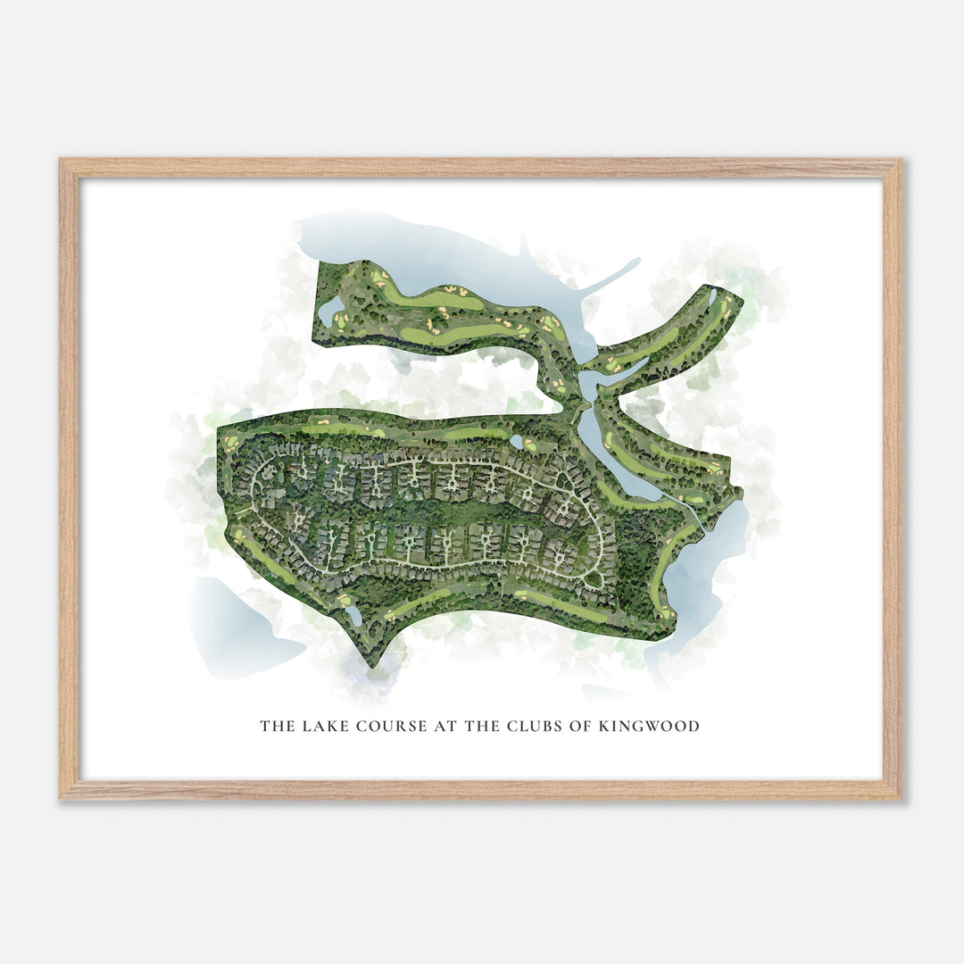 Print of The Lake Course At The Clubs Of Kingwood Classic Map