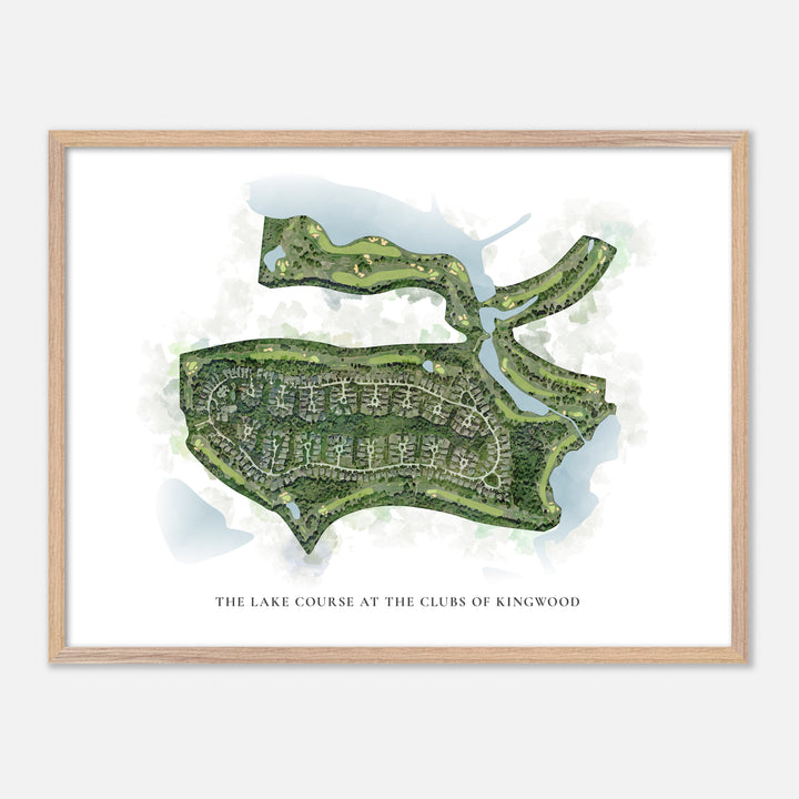 Print of The Lake Course At The Clubs Of Kingwood Classic Map