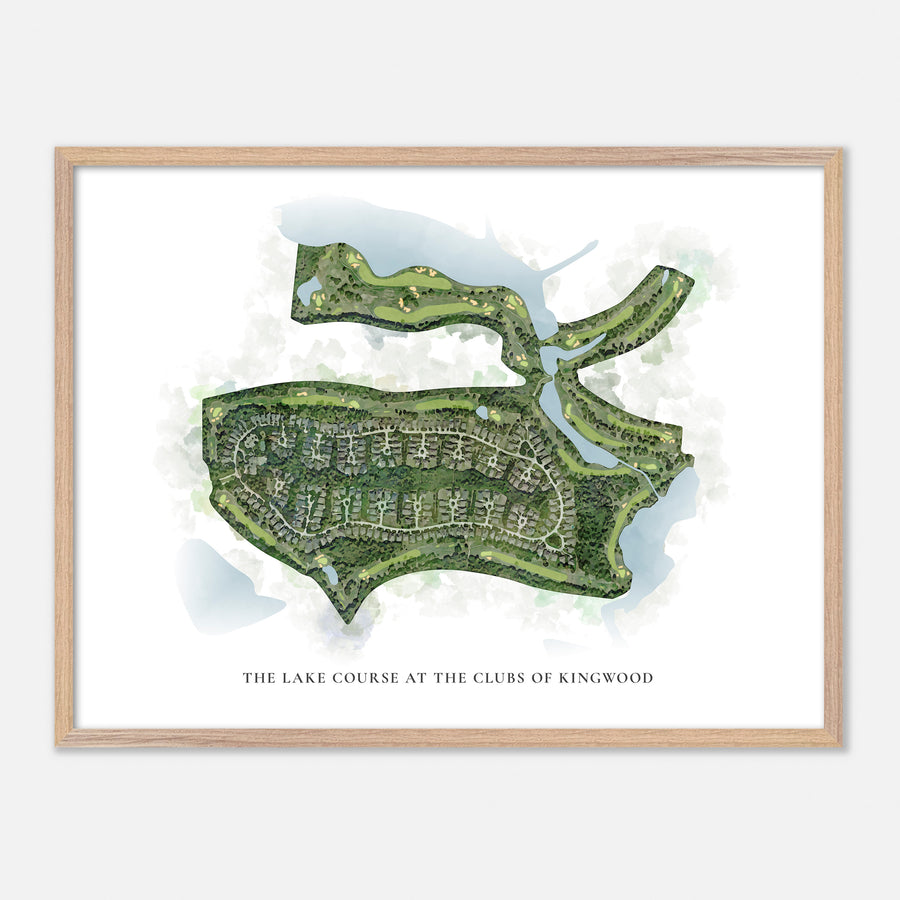 Print of The Lake Course At The Clubs Of Kingwood Classic Map