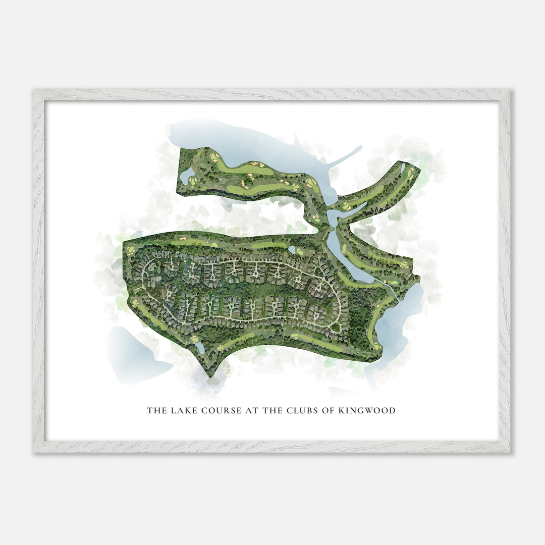Print of The Lake Course At The Clubs Of Kingwood Classic Map