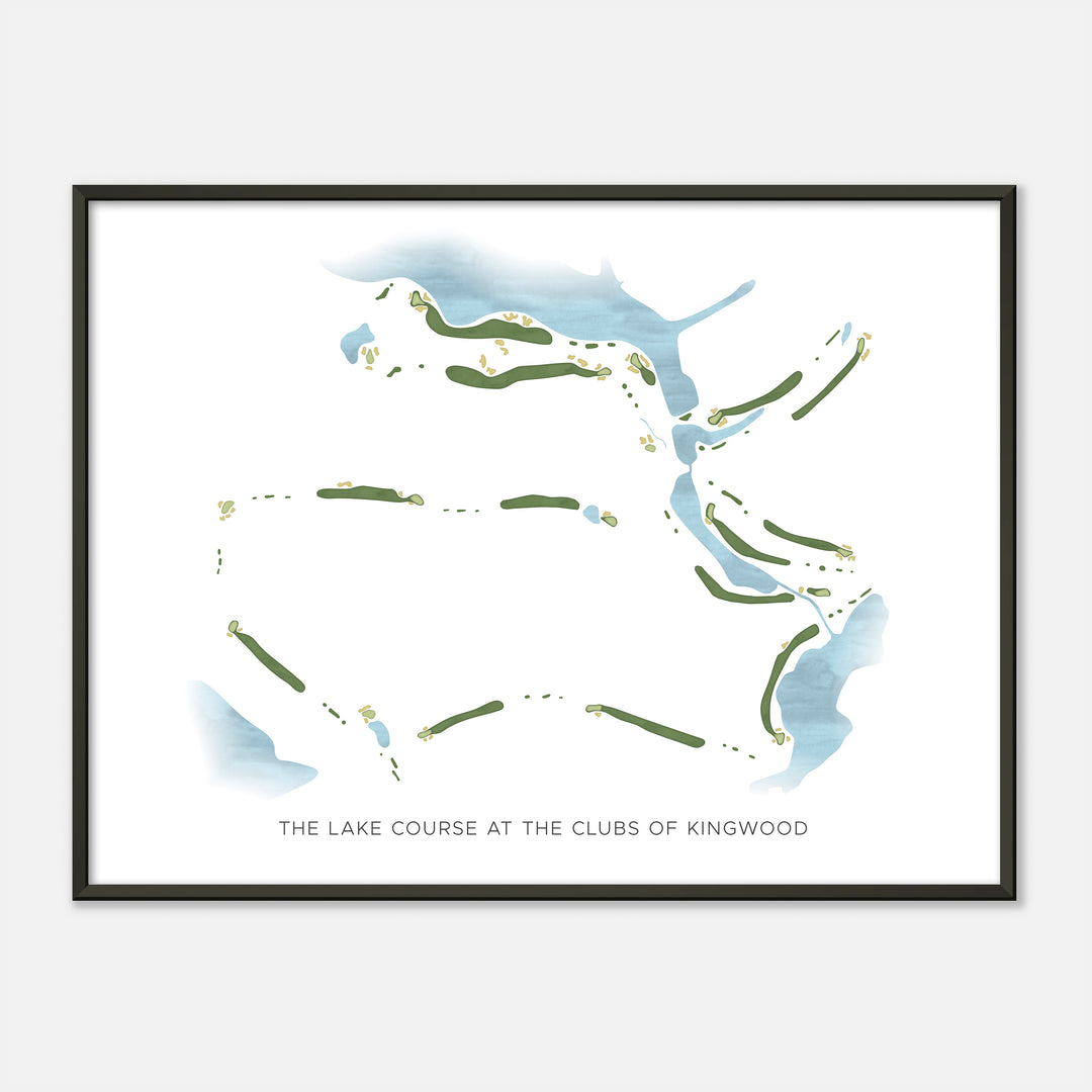 Print of The Lake Course At The Clubs Of Kingwood Modern Map