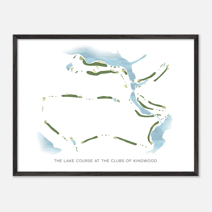 Print of The Lake Course At The Clubs Of Kingwood Modern Map