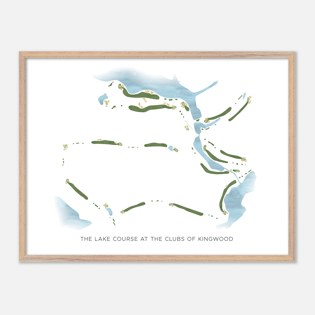 Print of The Lake Course At The Clubs Of Kingwood Modern Map