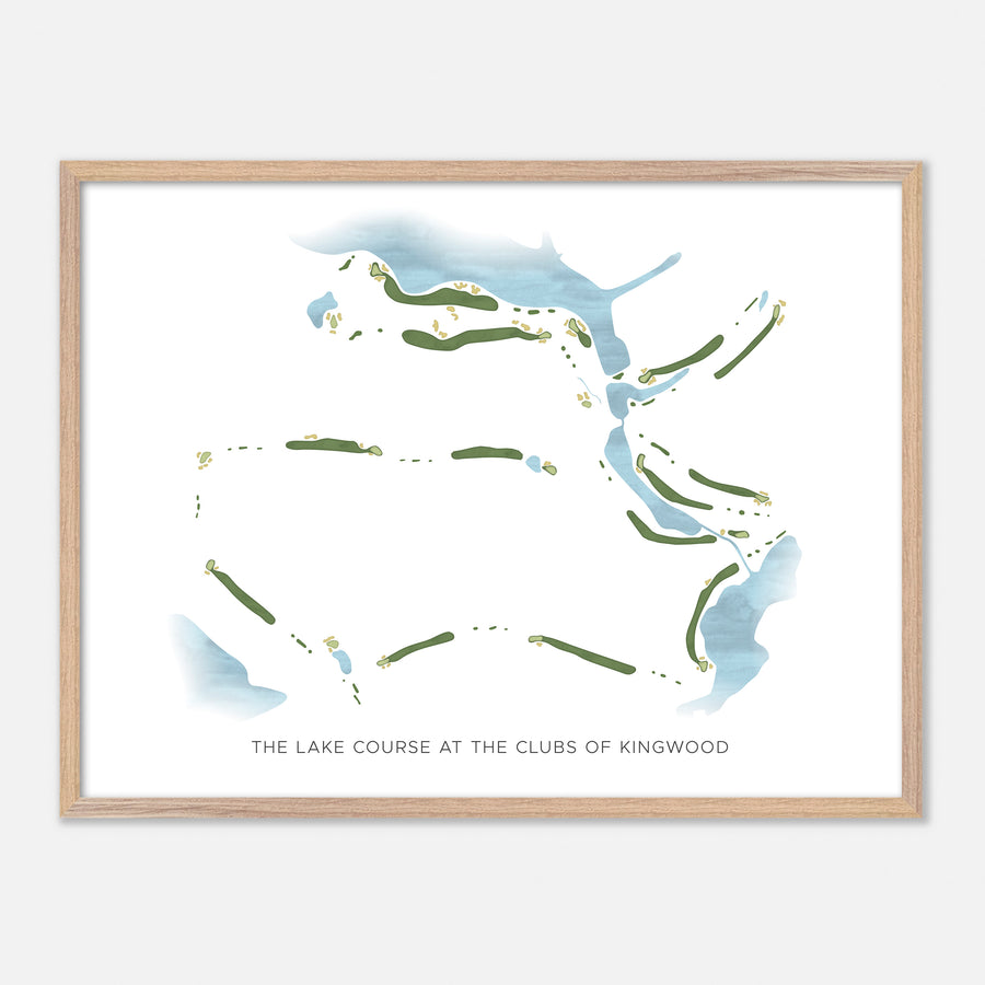 Print of The Lake Course At The Clubs Of Kingwood Modern Map