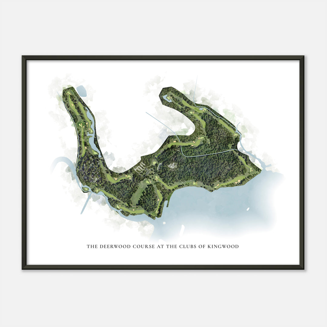 Print of The Deerwood Course At The Clubs Of Kingwood Classic Map