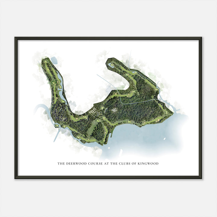 Print of The Deerwood Course At The Clubs Of Kingwood Classic Map