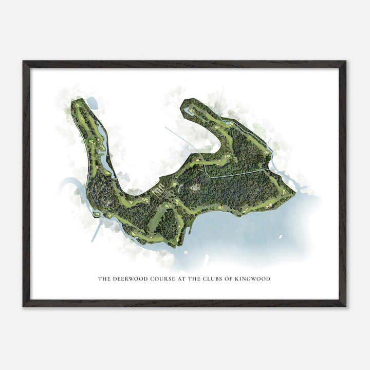 Print of The Deerwood Course At The Clubs Of Kingwood Classic Map