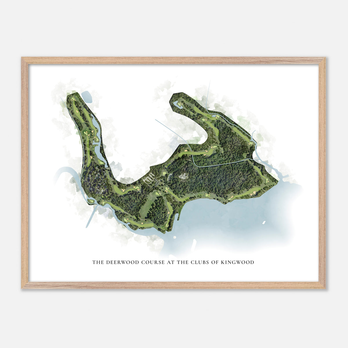 Print of The Deerwood Course At The Clubs Of Kingwood Classic Map