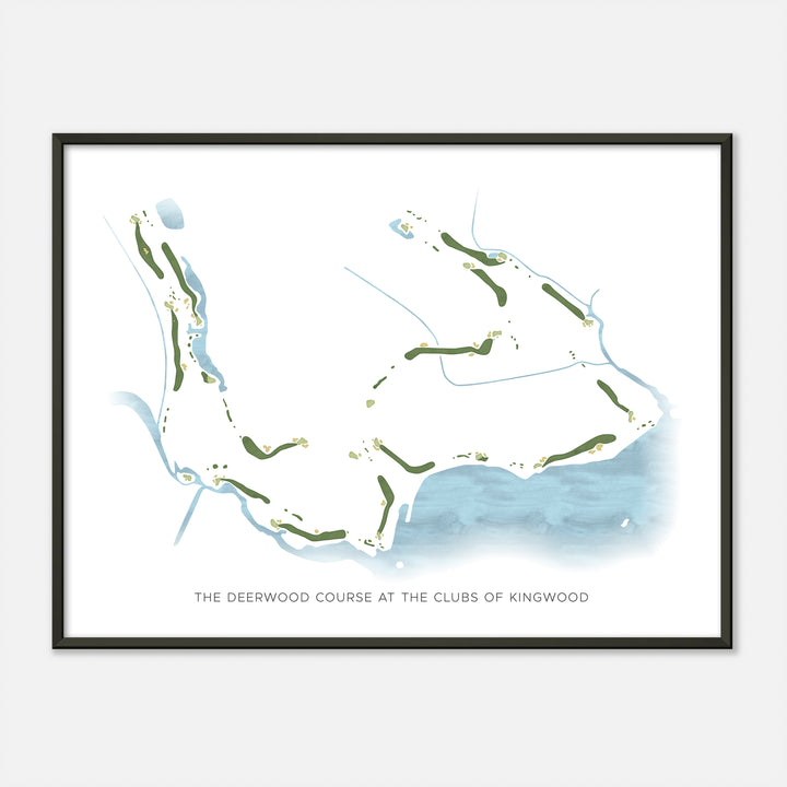 Print of The Deerwood Course At The Clubs Of Kingwood Modern Map