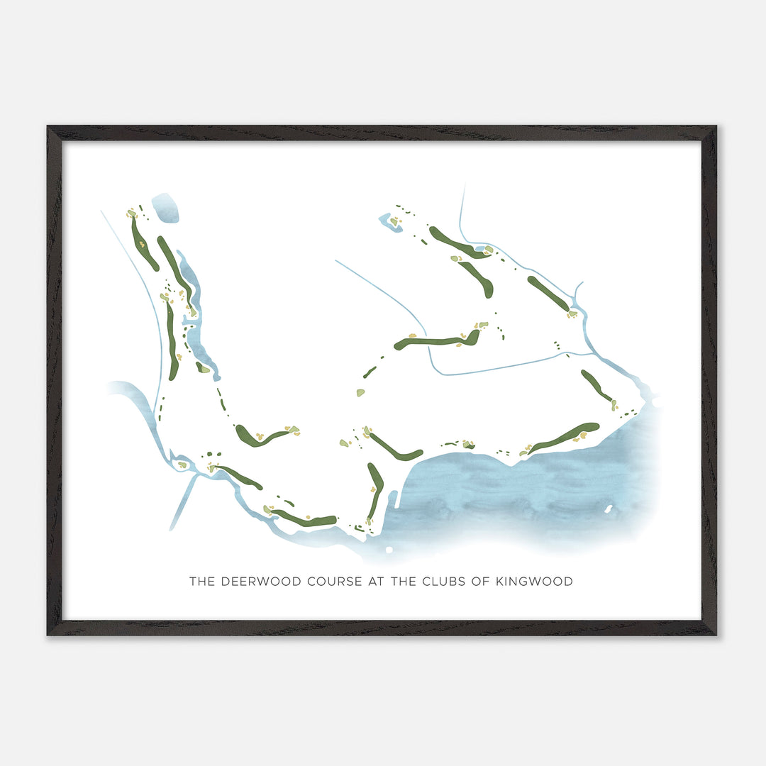 Print of The Deerwood Course At The Clubs Of Kingwood Modern Map