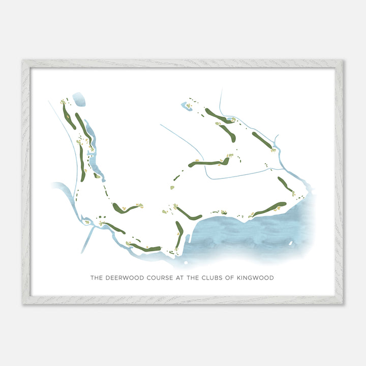 Print of The Deerwood Course At The Clubs Of Kingwood Modern Map