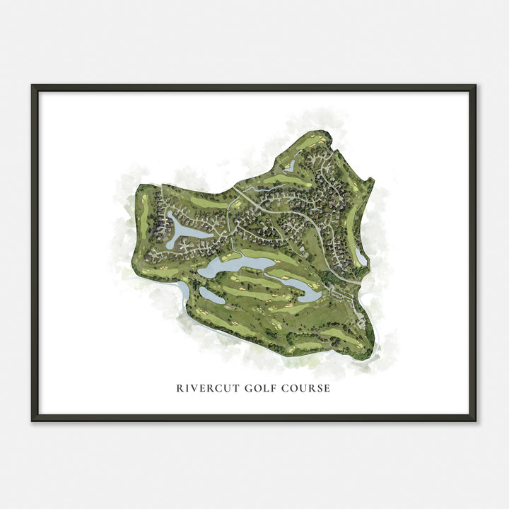 Print of Rivercut Golf Course Classic Map