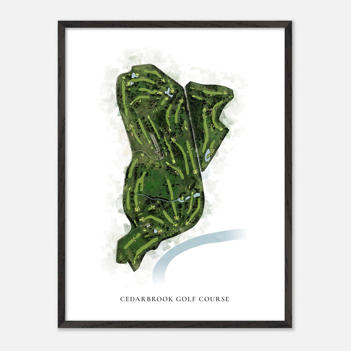 Print of Cedarbrook Golf Course Classic Map