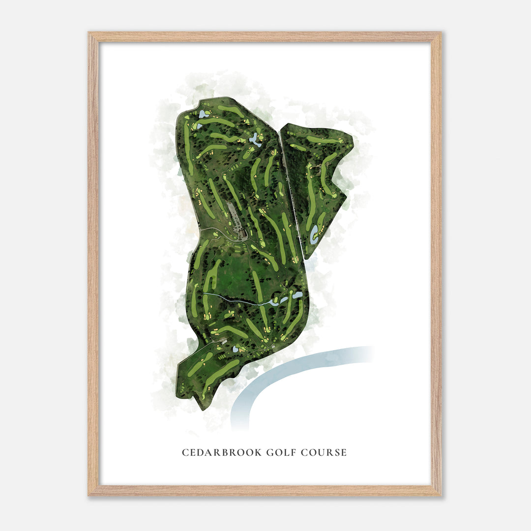 Print of Cedarbrook Golf Course Classic Map