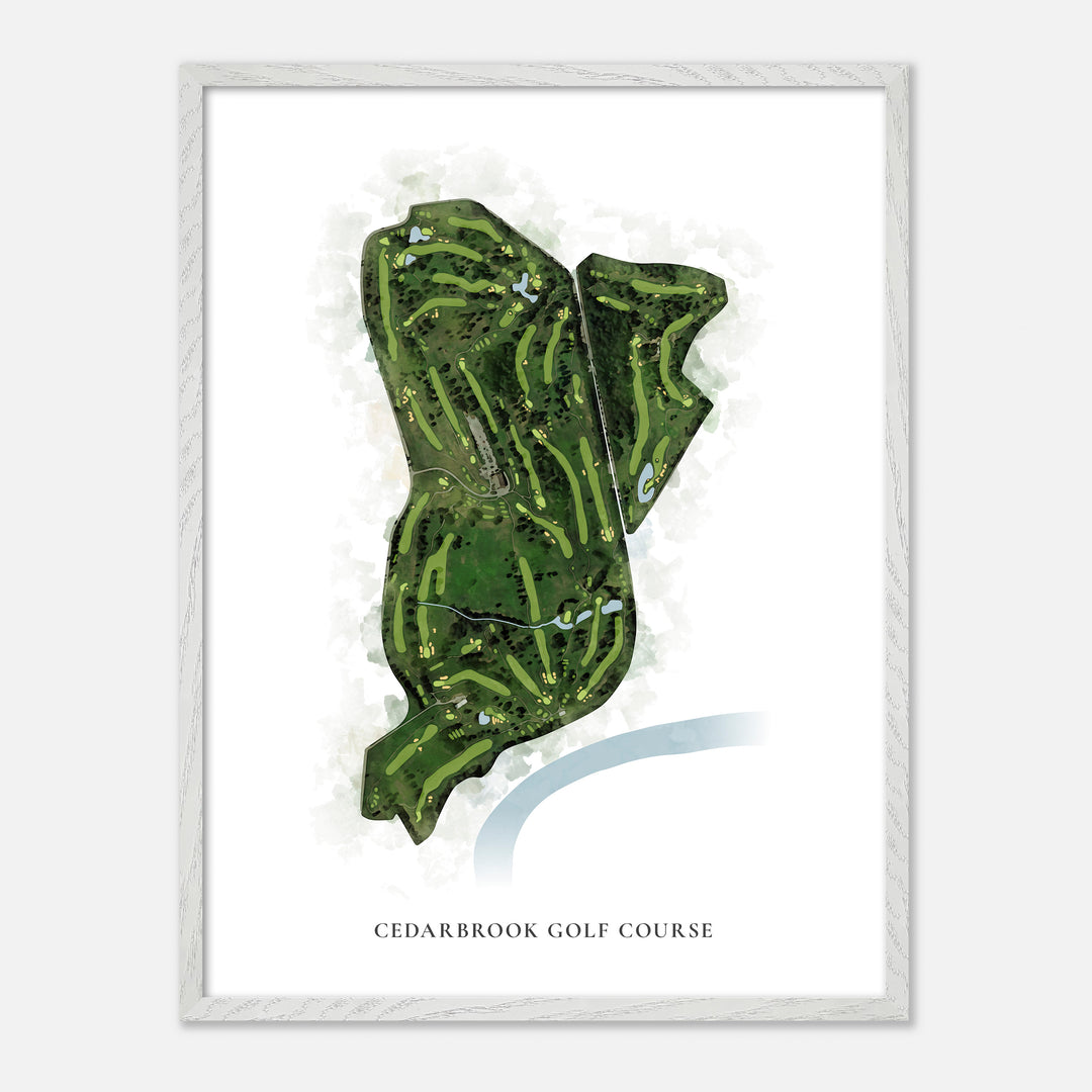 Print of Cedarbrook Golf Course Classic Map