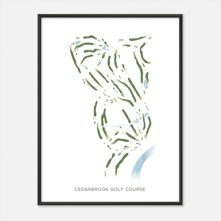Print of Cedarbrook Golf Course Modern Map