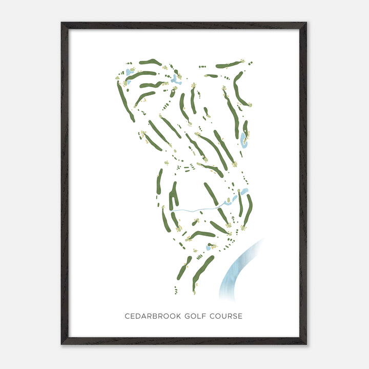 Print of Cedarbrook Golf Course Modern Map