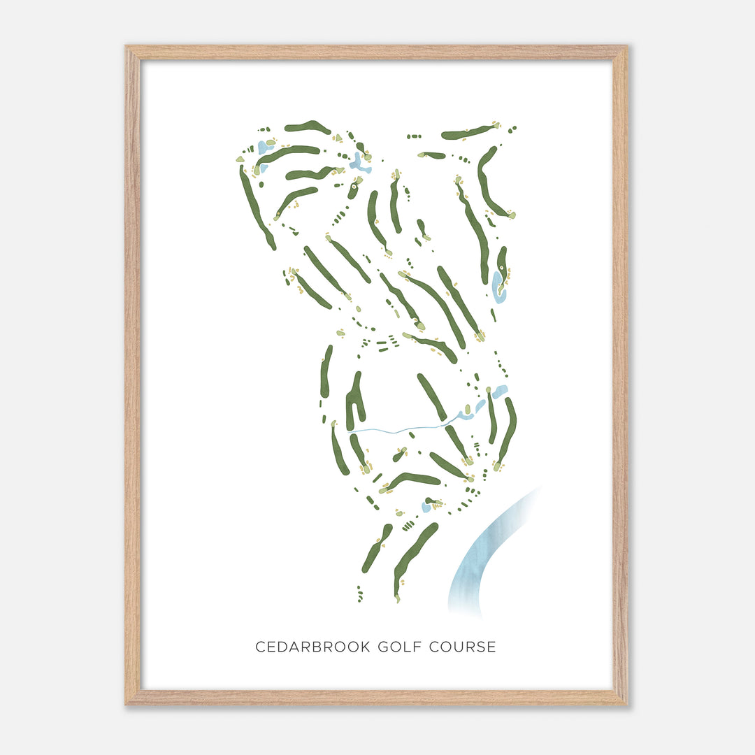 Print of Cedarbrook Golf Course Modern Map