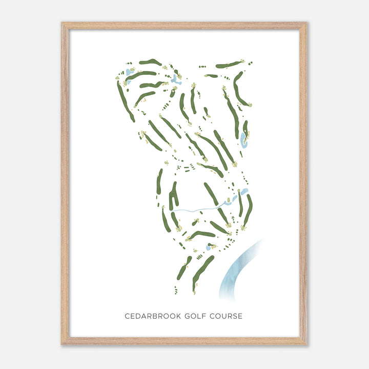 Print of Cedarbrook Golf Course Modern Map