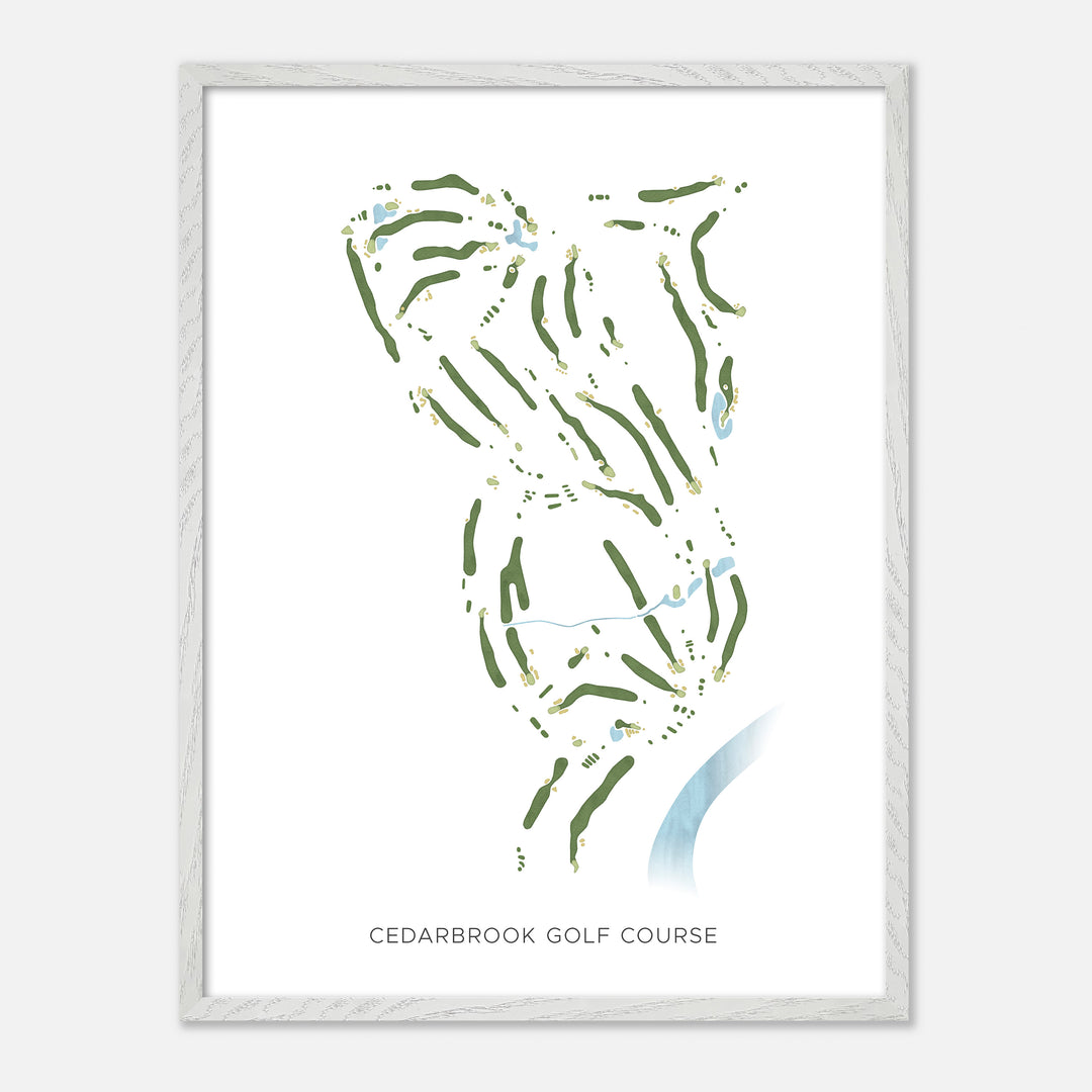 Print of Cedarbrook Golf Course Modern Map