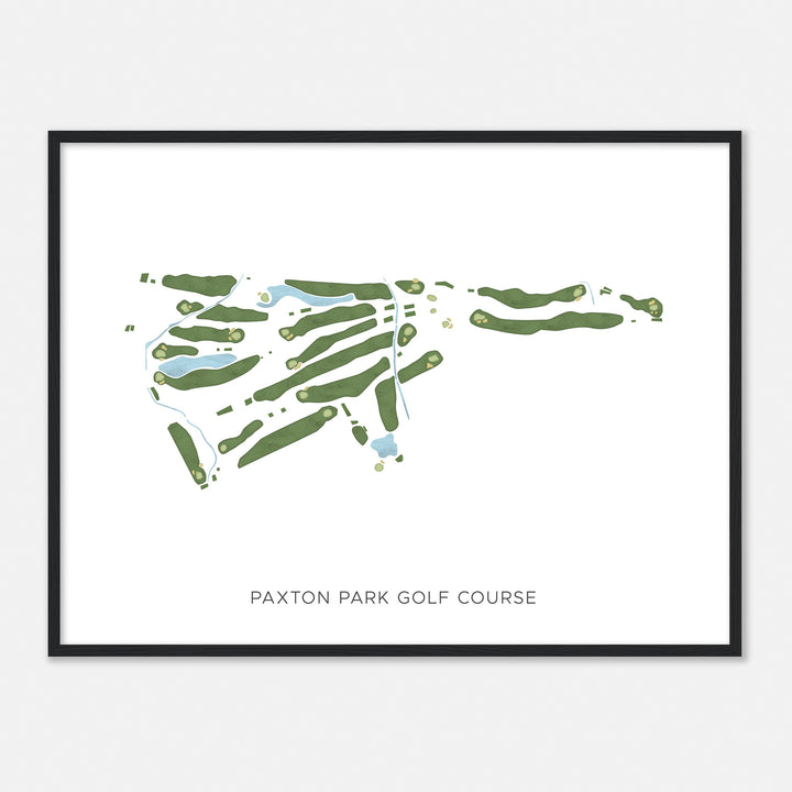 Print of Paxton Park Golf Course Modern Map