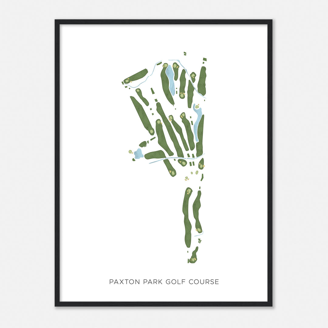 Print of Paxton Park Golf Course Modern Map