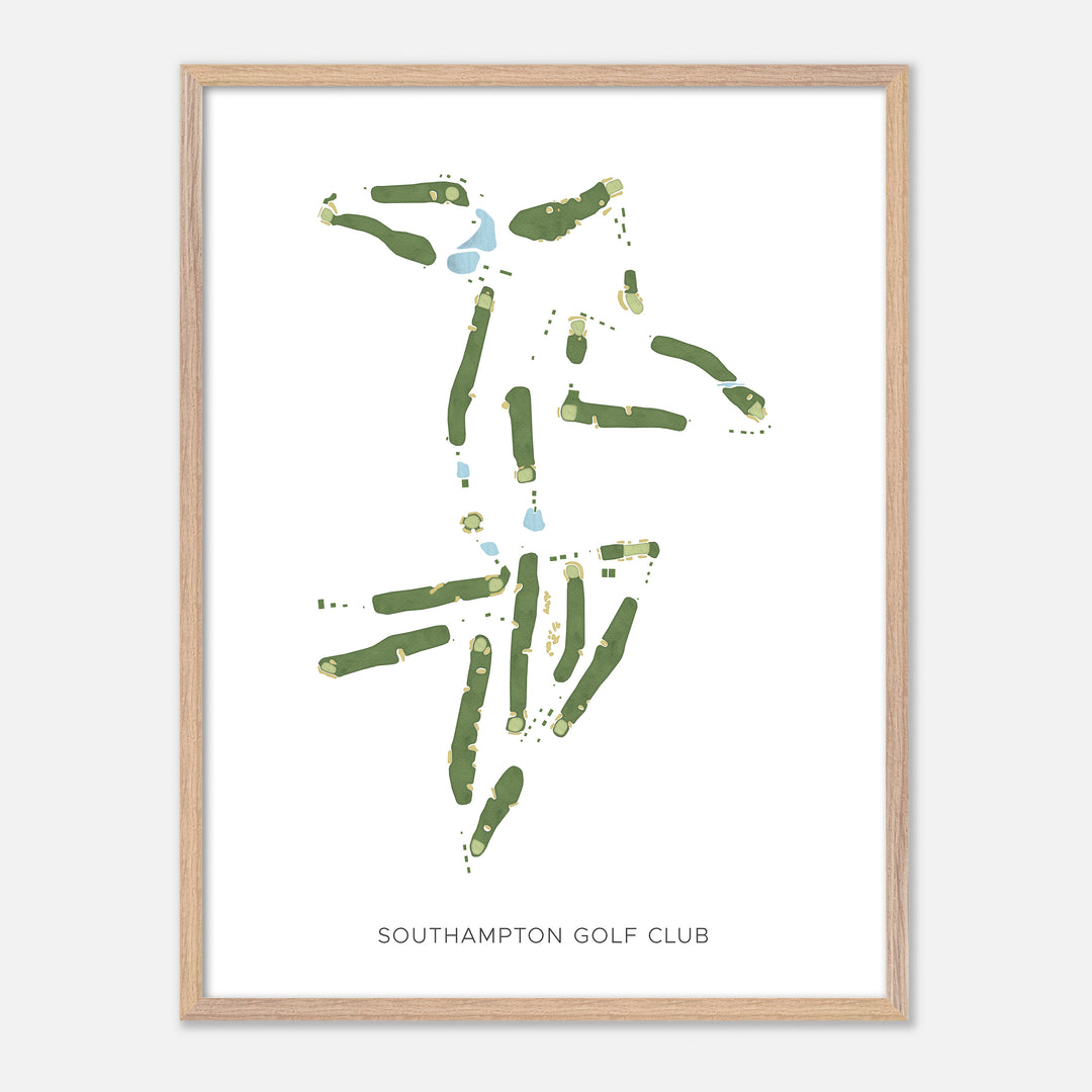 Print of Southampton Golf Club Modern Map