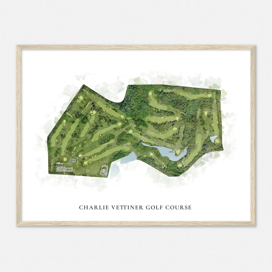 Print of Charlie Vettiner Golf Course Classic Map