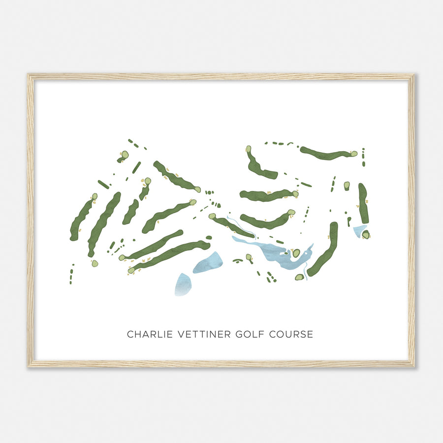 Print of Charlie Vettiner Golf Course Modern Map