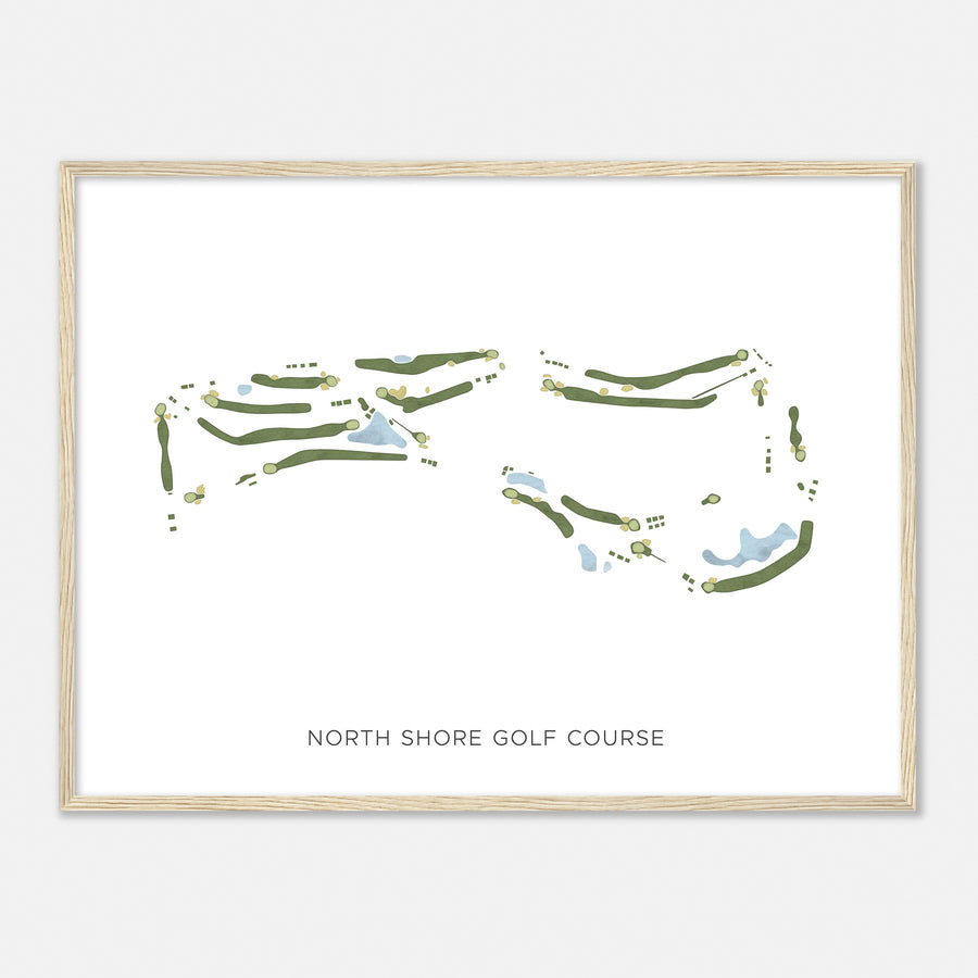 Print of North Shore Golf Course Modern Map