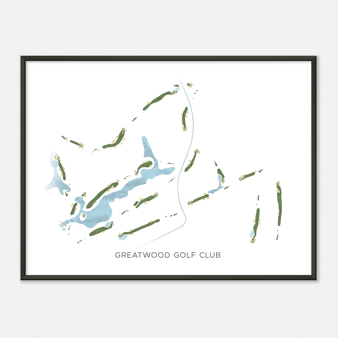 Print of Greatwood Golf Club Modern Map