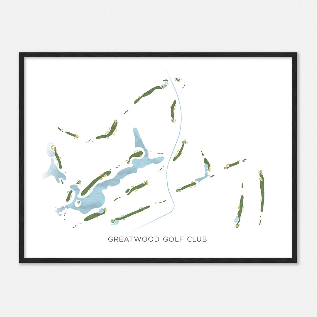 Print of Greatwood Golf Club Modern Map