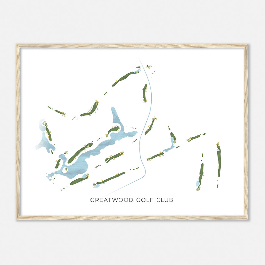 Print of Greatwood Golf Club Modern Map