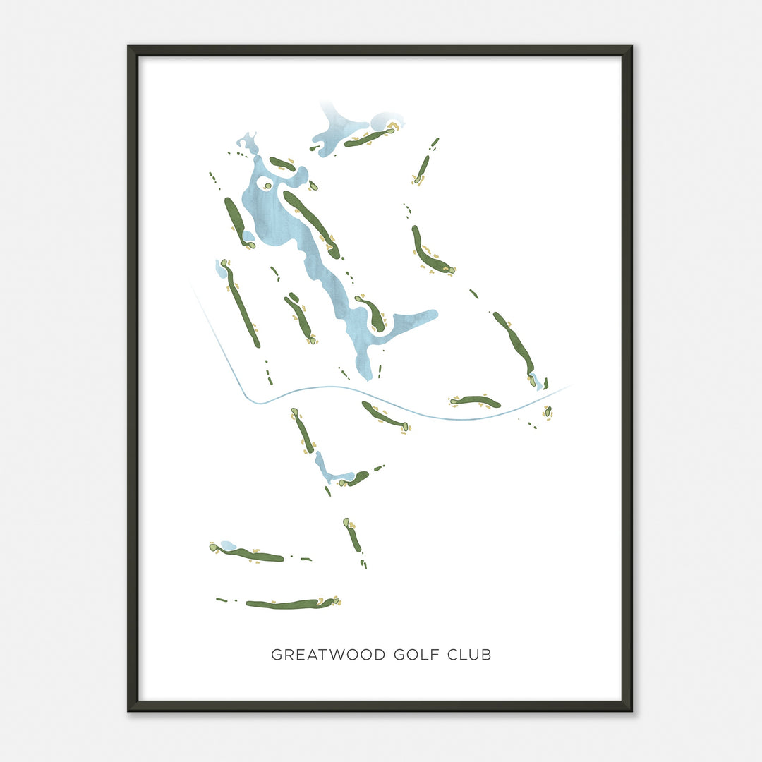 Print of Greatwood Golf Club Modern Map